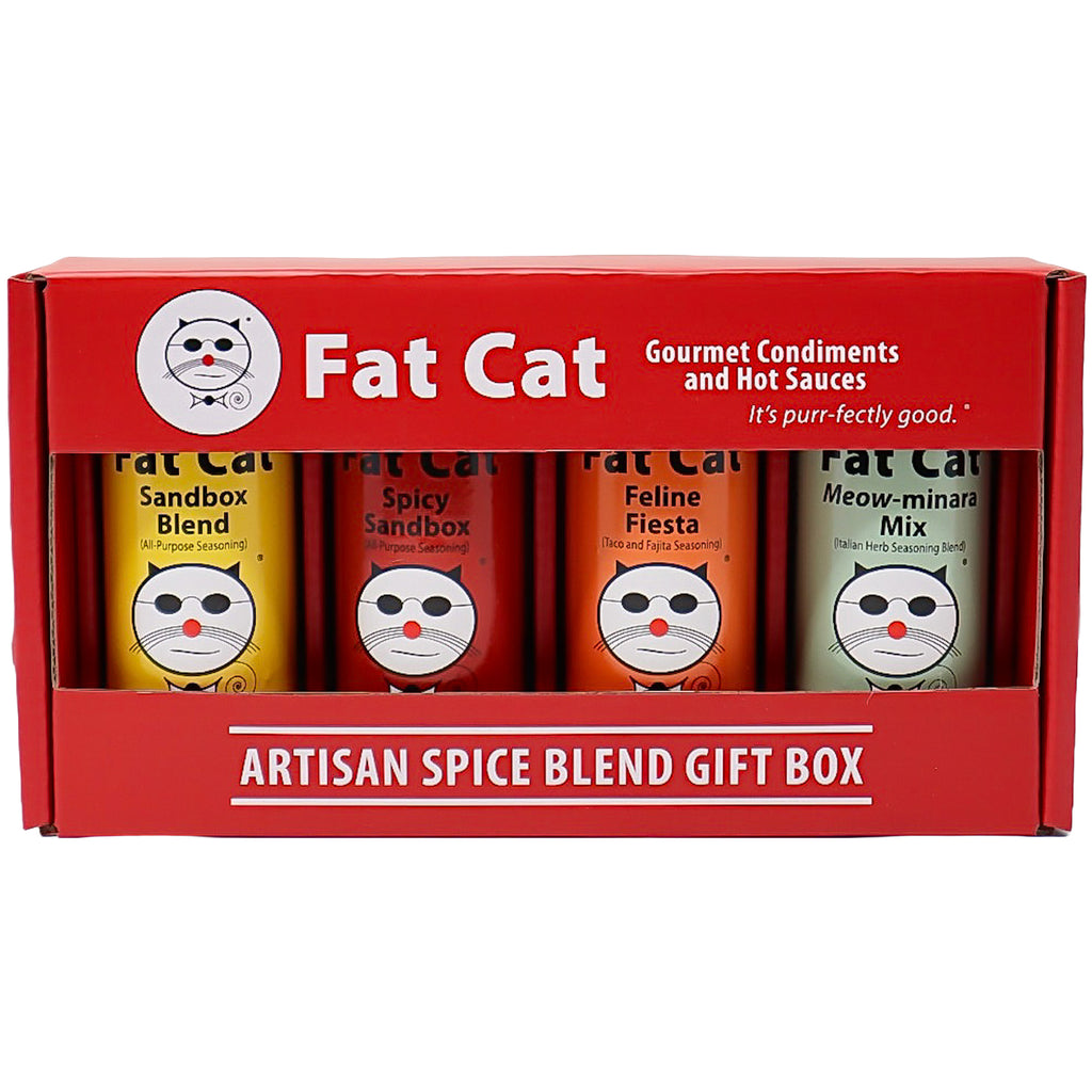 Seasoning Blend Gift Box – All 4 Gourmet Spice Blends (All-Purpose, Spicy, Taco & Fajita, Italian Herb)